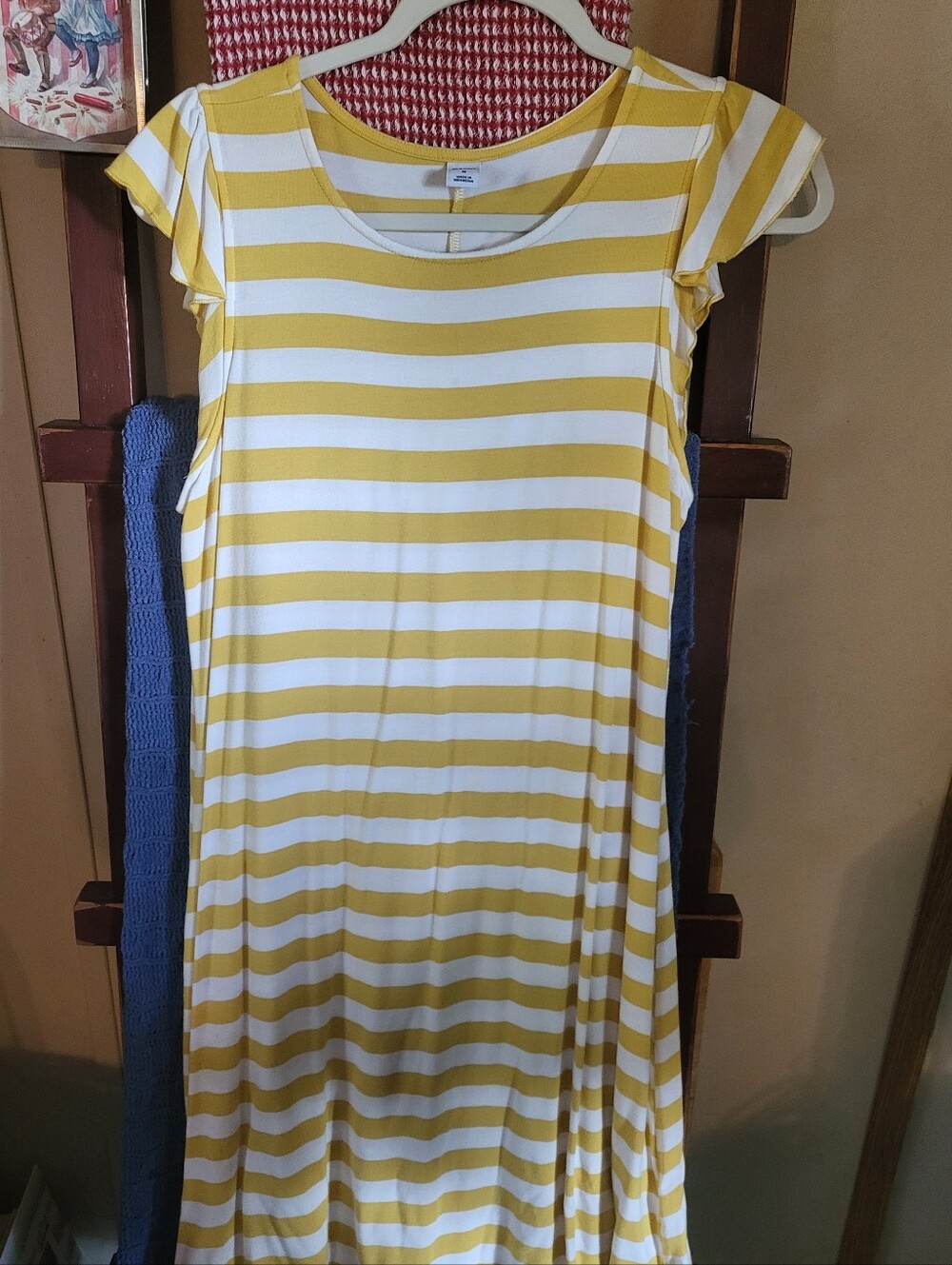 Old Navy Yellow and White Striped Dress